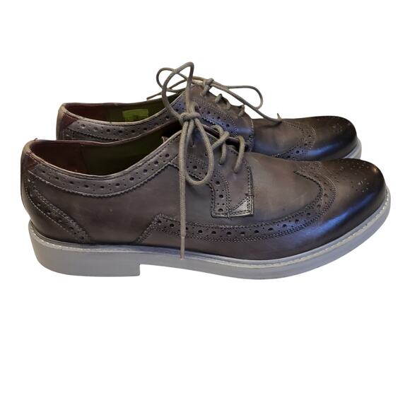 Ted Baker Shoes Mens 10.5 Oxford Wingtip TTamun-3 Faded Brown Work Dress - Picture 2 of 9